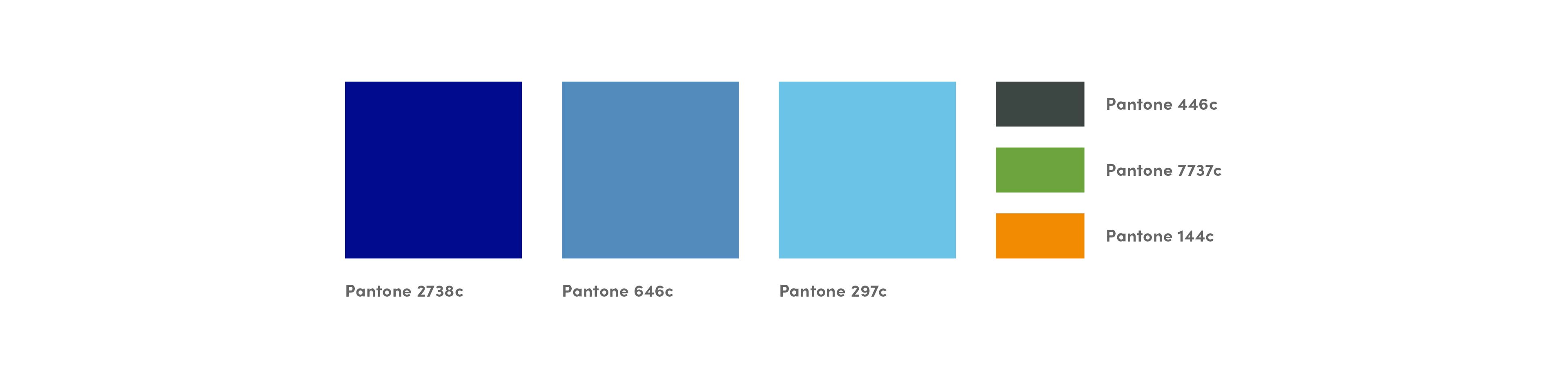 acro's color scheme includes 3 blue values with additional accent colors
