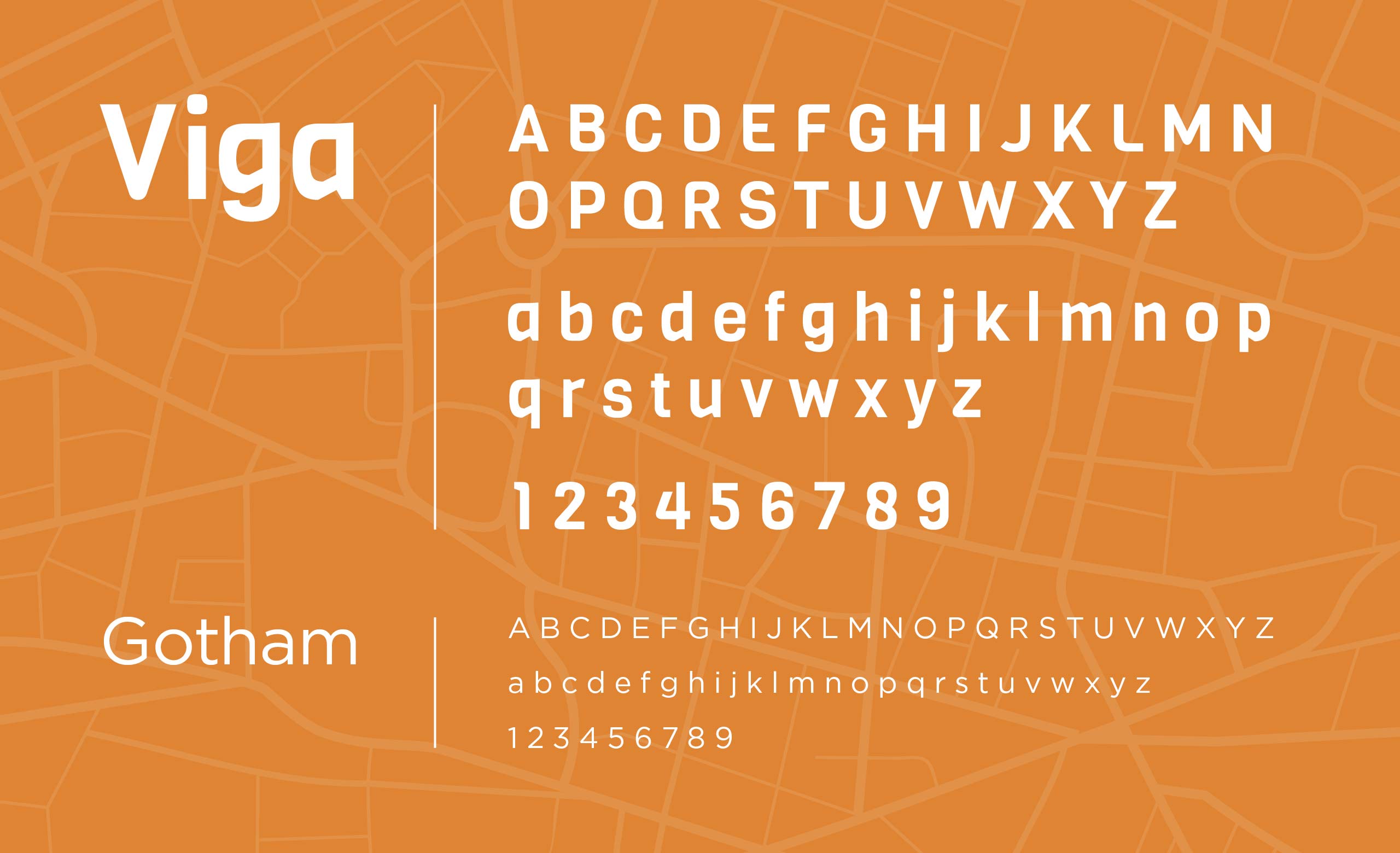 The A-Plus brand uses 2 primary typefaces: Viga and Gotham.