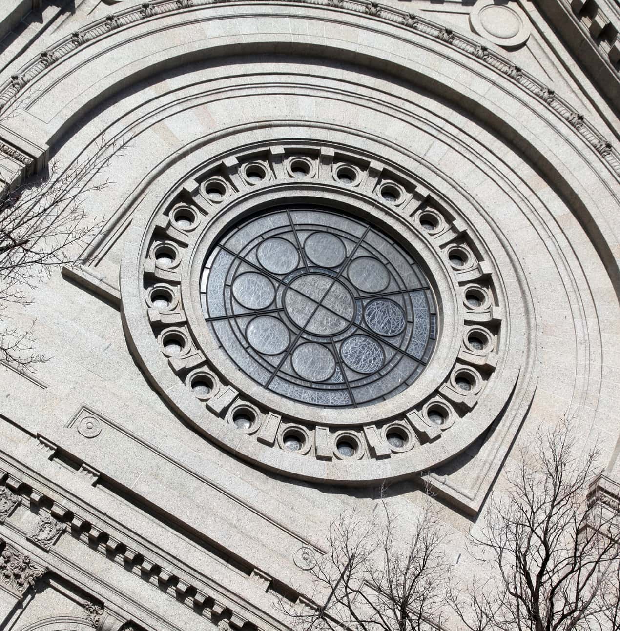 A church glass window.