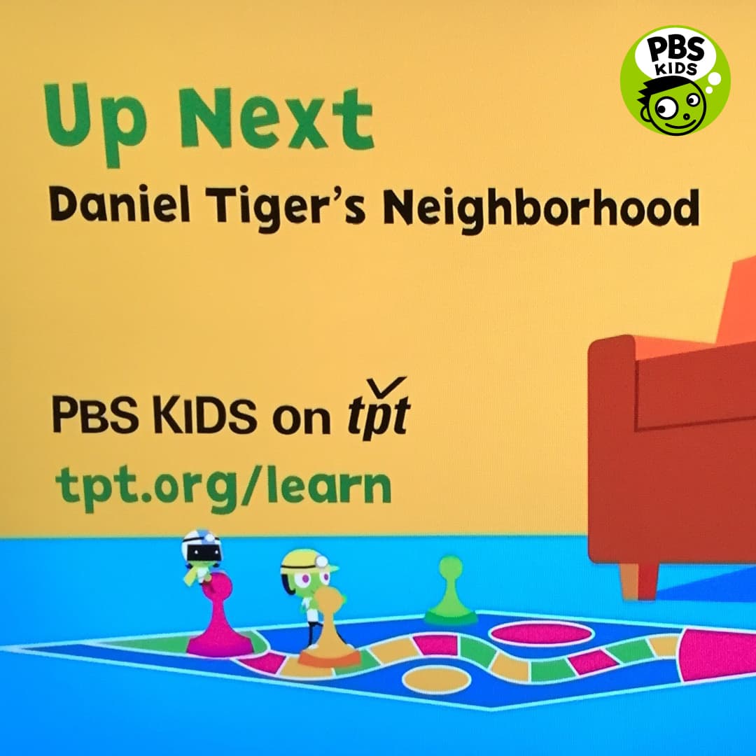 PBS Kids on-air graphics, featuring a custom font by Chank Diesel.